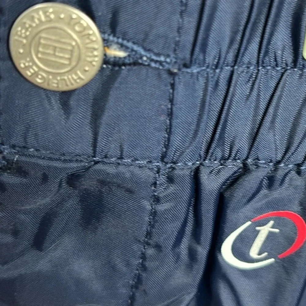 Tommy Hilfiger Vintage 90s Snap Windbreaker Pants Navy Blue Small Y2K - Picture 8 of 13